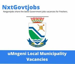 UMngeni Municipality Cashier Vacancies in Howick 2023