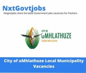 City of uMhlathuze Municipality Machine Operator Vacancies in Durban 2022