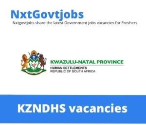 Candidate Construction Project Manager Vacancies in Kwazulu Natal Department of Human Settlements – Deadline 21 Jul 2023